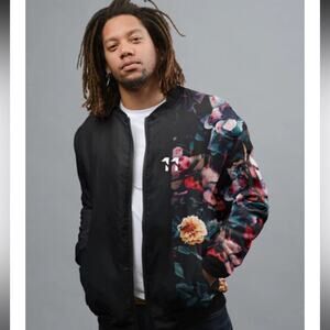 Floral print bomber jacket